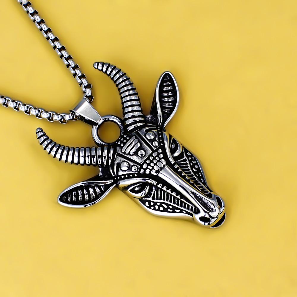 Antique Titanium Steel Viking Cross Necklace For Men Fade Resistant Pendant Jewelry