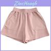 Pantaloni Larghi a Vita Alta da Donna con Tessuto in Poliestere Spandex per Uso Casual Estivo