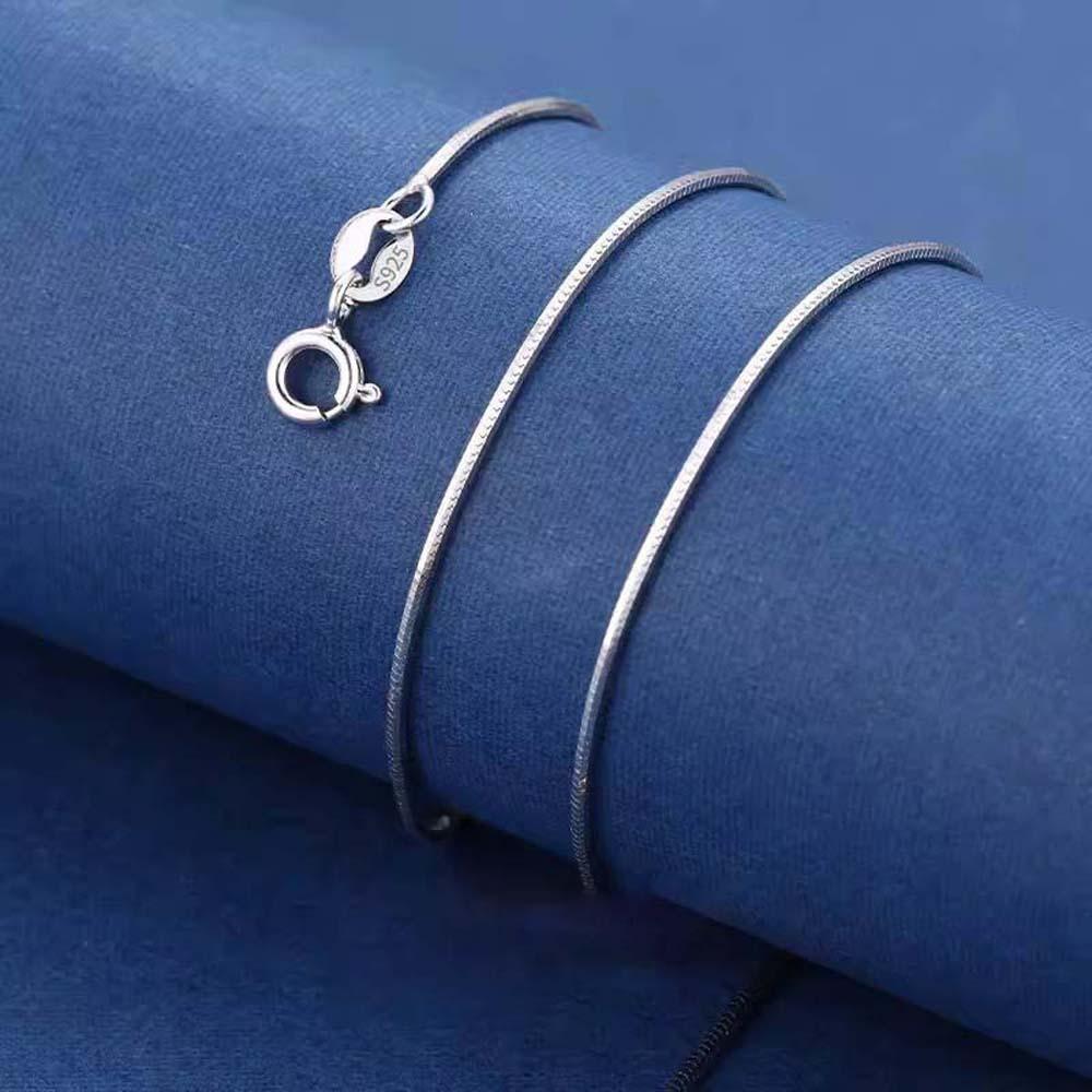 925 Silver Stacked Silver Necklace Zinc Zinc Alloy Collarbone Chain Elegant Glitter Choker Necklace  Bride