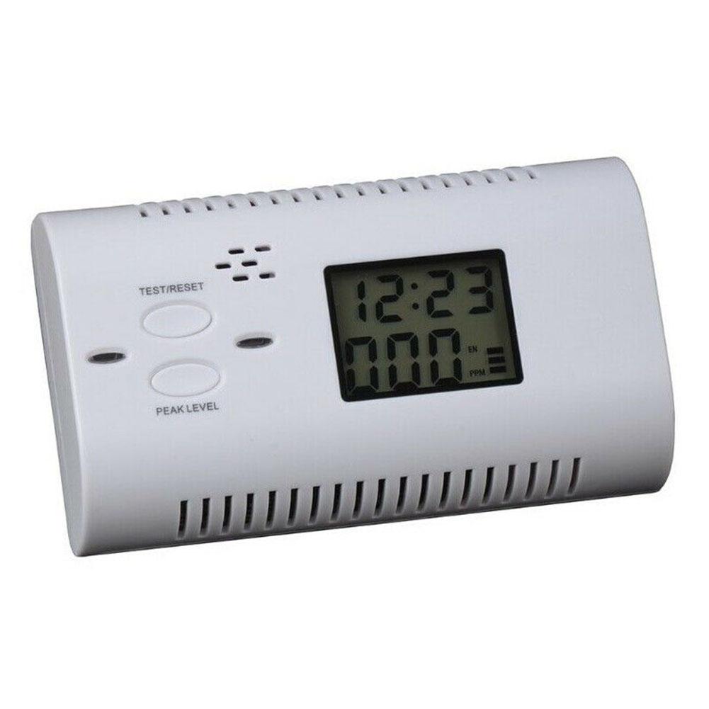Human Voice LCD CO Carbon Monoxide Detector Poisoning Gas Warning Alarm Sensor white#0
