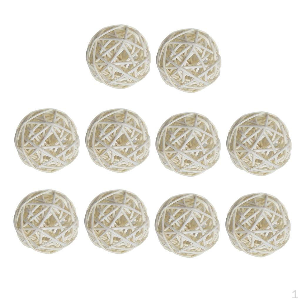 10 Pcs Rattan Vine Ball Twig Orbs Balls Wicker 5 CM