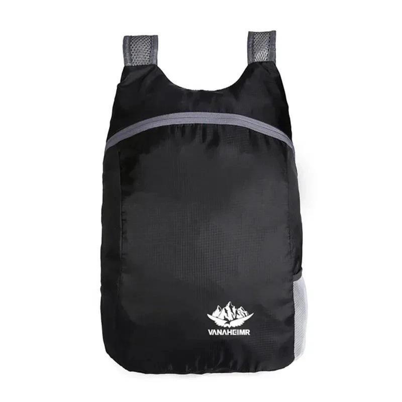 Portable and foldable backpack. Foldable ultra-light outdoor folding backpack. Travel, sports and daily use bag. For men and women.