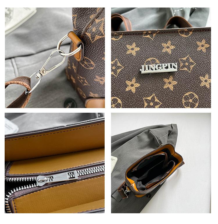 Women's 2025 Retro Bucket Bag: Versatile Vintage Handbag & Single Shoulder Crossbody with Classic Floral Design
