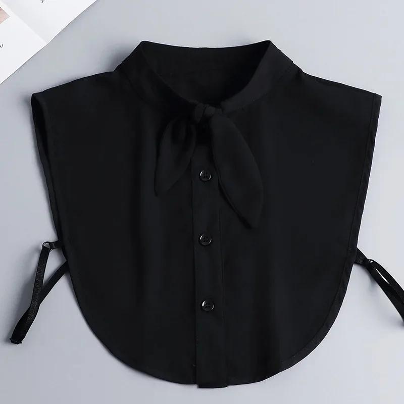 Hollow Lace Chiffon Doll Cotton Fake Collar Blouse Sweater Detachable Shirt Collar False Collar Lapel Women Top Collars Decor