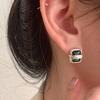 Niche Design Light Luxury Square Diamond Stud Earrings High-end Exquisite 100% Match Outfits Fashion Daily Versatile Women's Accessories