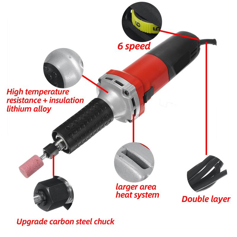 Jewelry Stone Milling Polishing Rotary Tool 700W Electric Die Grinder Accessories Regulating Speed Drill Grinding Machine 220V 50/60Hz