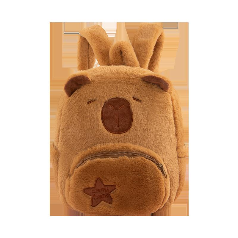 New Backpack Kapibara Plush Doll Cute Children's Bag Creative Capybara Doll Backpack Gift