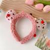 3D Plush Cartoon Cookie Headband Cute Stuffed Hair Hoop Makeup Fuzzy Headdress