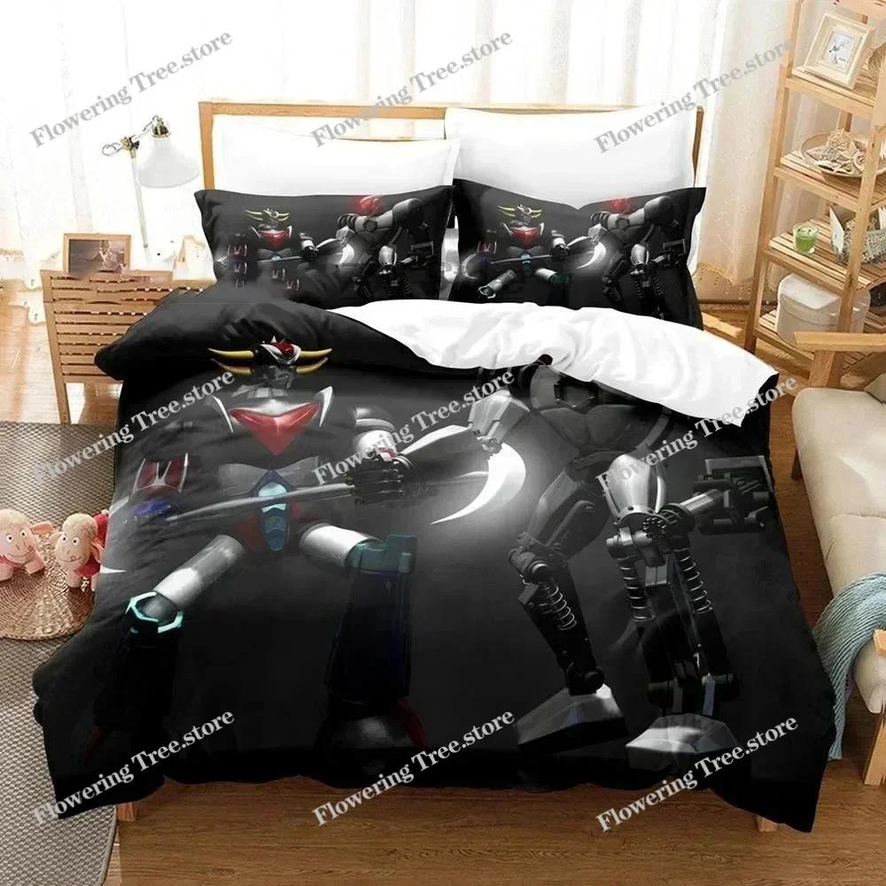 Cartoon Goldorak Grendizer Bedding Set Duvet Cover Bed Set Quilt Cover Pillowcase Comforter king Queen Size Boys Adult029