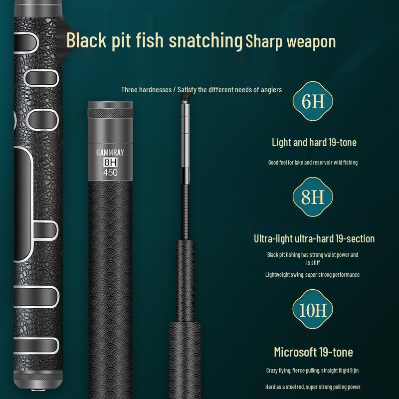 Second Gen Black Pit 8H/10H Ultra-Light, Ultra-Hard Fishing Rod for Taiwan Fly Casting.