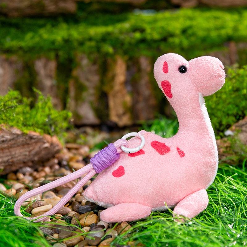 Cute Mini Dinosaur Plush Toy Keychain Soft Stuffed Dino Doll Triceratops T-Rex Adorable Bag Pendant Dinosaur Lovers Gift
