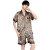 Men Long Sleepwear Pajamas Trousers Sleeve Short Sleeve Shorts Men Pijama Sleep Printed Silk Satin Pajamas For Men Sets