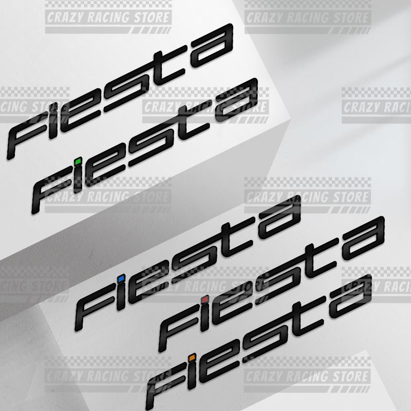 Car Badges For Ford Fiesta ST MK2 MK3 MK4 MK5 Rear Trunk Emblem Metal 3D Stickers Body Decals Lettering Decor Styling