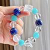Autumn And Winter Natural Lapis Lazuli Tianhe Stone White Crystal Design Bracelet Bracelet.