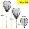 Xipruo Portable Large Hand-held Fishing Net with Silicone Bag & Aluminum Rod for Sea and Raft Fishing