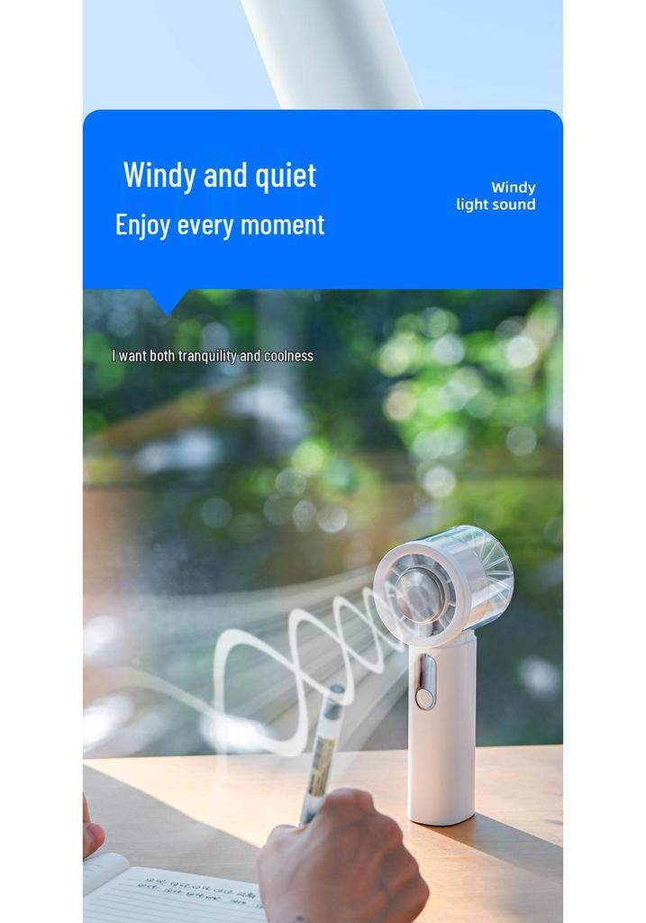 2026 Rechargeable High-Speed Variable-Speed Handheld Cooling Fan with Portable Ice Pack for Outdoor Use