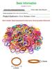 Elastici Arcobaleno in Gomma TPR ad Alta Elasticità da 1,5 cm per Braccialetti Intrecciati Fai da Te per Bambini - Confezione da 500g