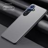 For Samsung Galaxy S25 25 Plus S25 Ultra Leather Metal Lens Integrated Air Cushion Anti-Drop Anti-Fingerprint Phone Case