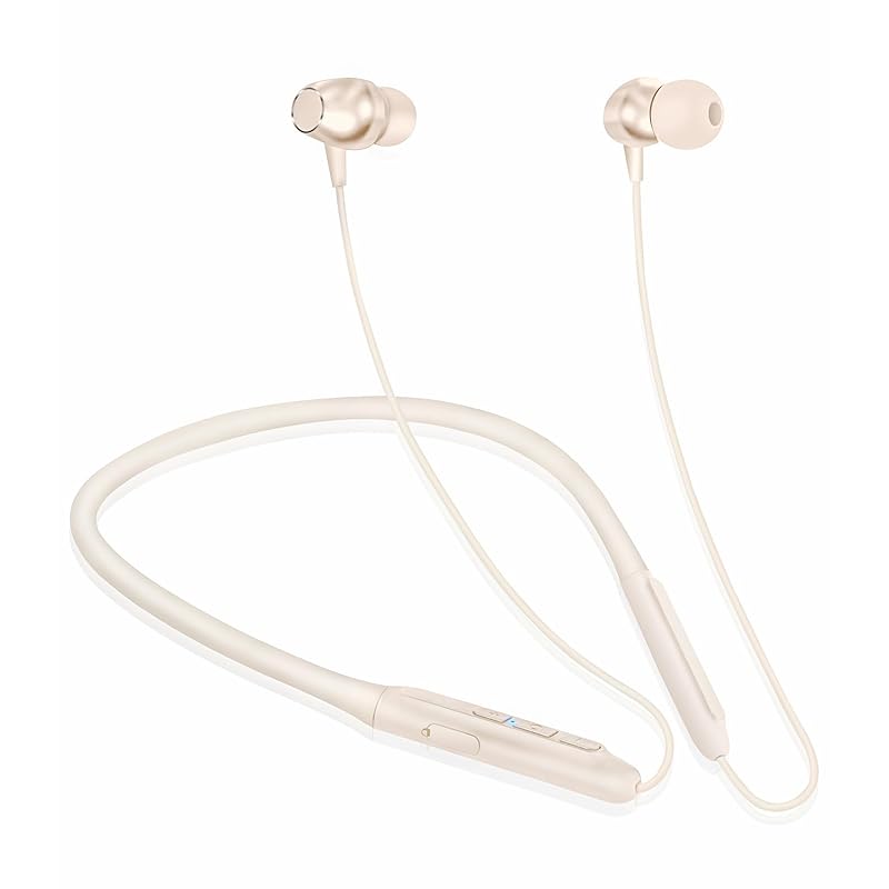 

[2024 Newly designed neckband type/Bluetooth 5.3]Bluetooth earphones neckband type -HQP wireless earphones Necklace 35 hours playback bluetooth