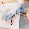 Rimless Sunglasses Women Luxury Trimming Gradient Shades Sun Glasses Ladies Vintage Framless Eyewear UV400