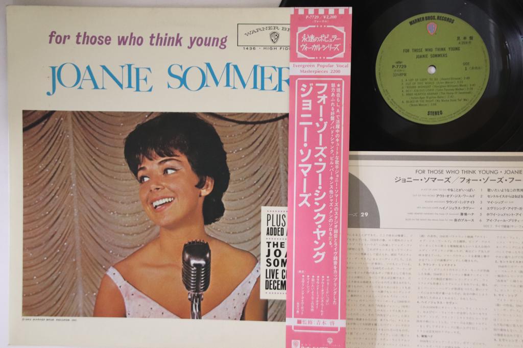 LP Record JOANIE SOMMERS - For Those Who Think Young P7729PROMO WARNER BROS 1985 Japan Obi Pop Used