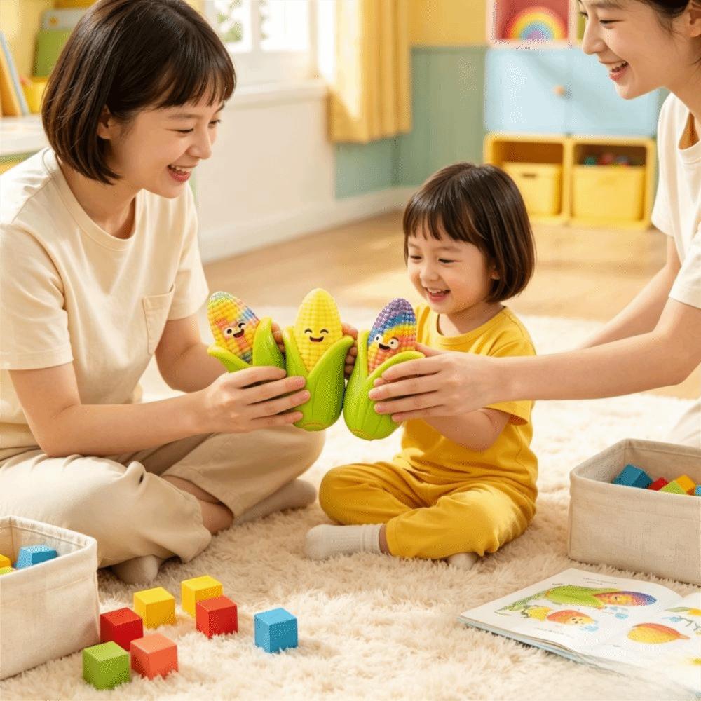 PU Material Corn Squishy Toy Soft Corn Reduce Pressure Toy Realistic Corn Fidget Toy Adults