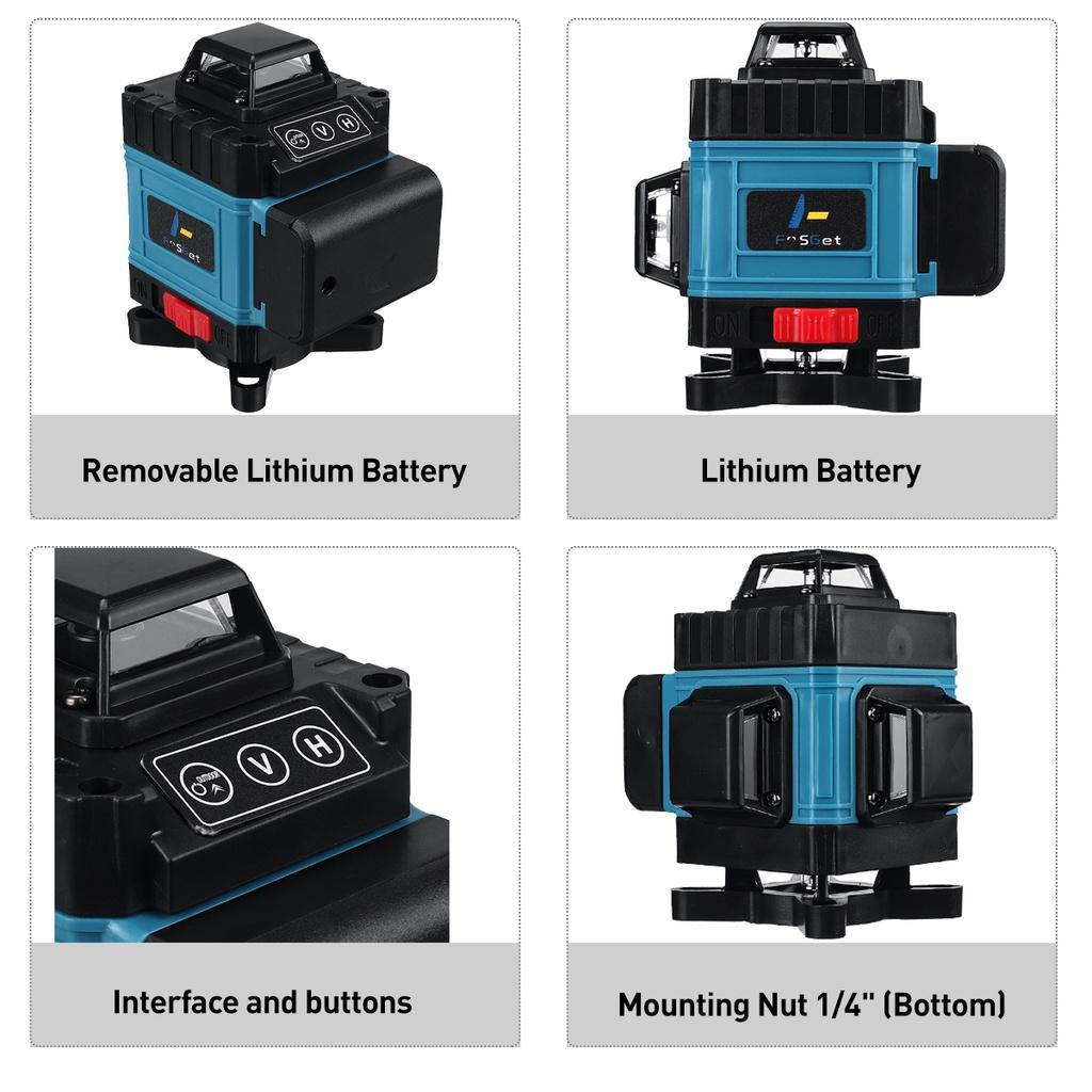 3D/4D 16/12/8 Lines Level Self-Leveling 360 Horizontal And Vertical Cross Super Powerful Green Laser Level Laser Level