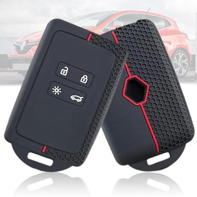 Silicone Key Case Cover For Renault Austral Remote Cover Key Case 4 Buttons Red Blue Car Key Silicone Cover Case Accessories