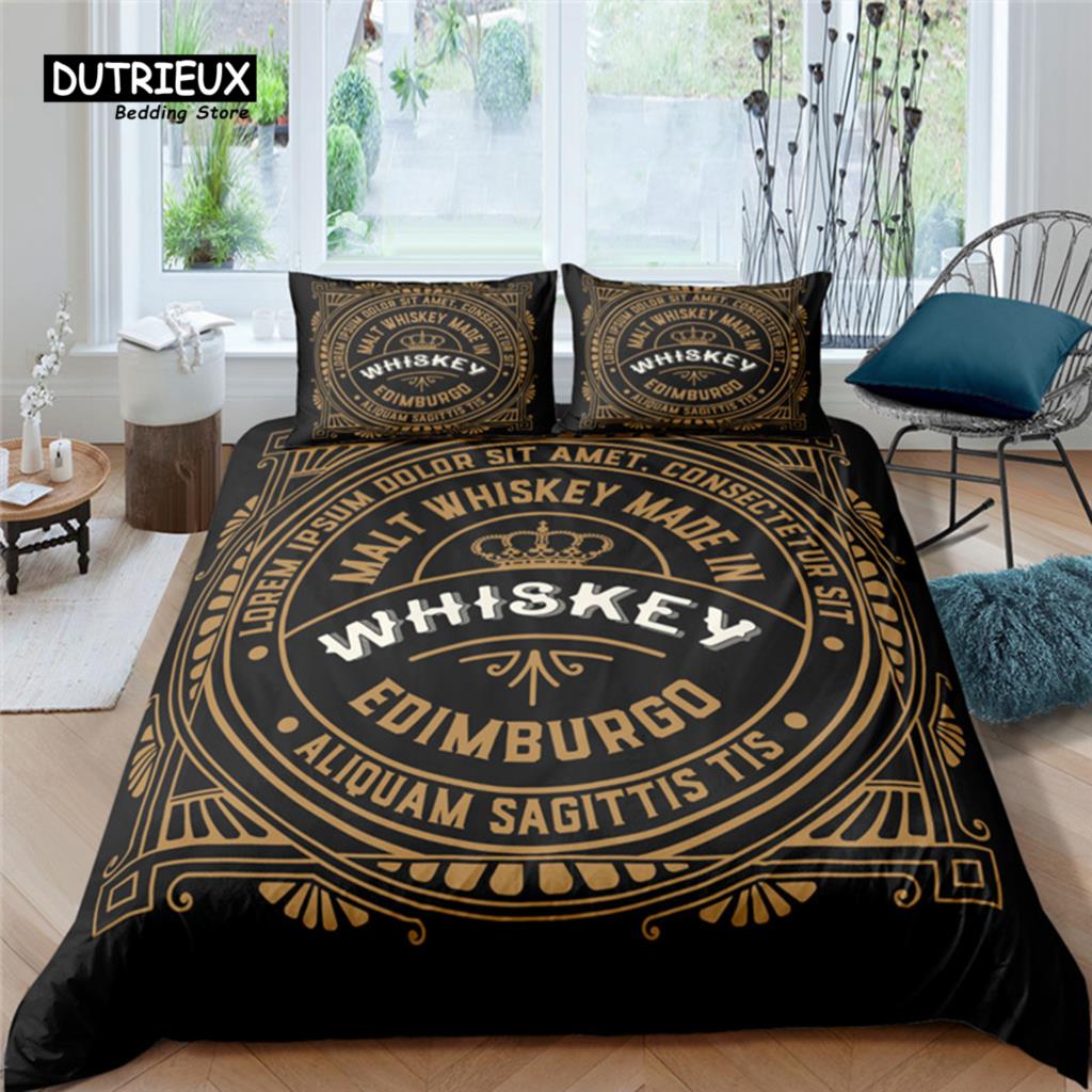 

Home Living Luxury 3D Whiskey Bedding Set Comfortable Duvet Cover Set Kids Bedding Set Queen and King EU/US/AU/UK Size EU single(135x200cm)