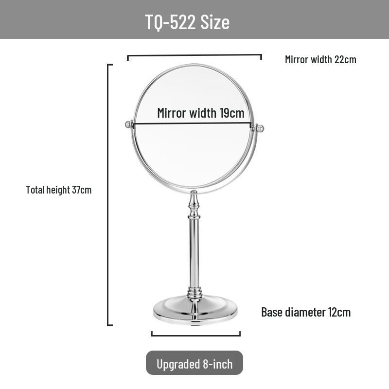 Oeny 8-Inch Metal Double-Sided HD Desktop Makeup Mirror
