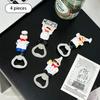 Cartoon Cute Chef Bottle Opener Refrigerator Sticker Series Creative 3D Chef Shaped 3D Magnetic Bottle Opener