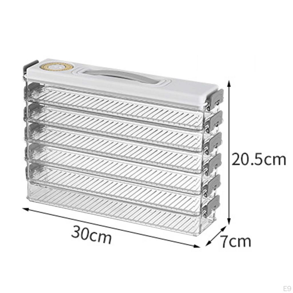 Refrigerator Dumpling Organizer Box Transparent Multi-layer Holder Freezing Tray