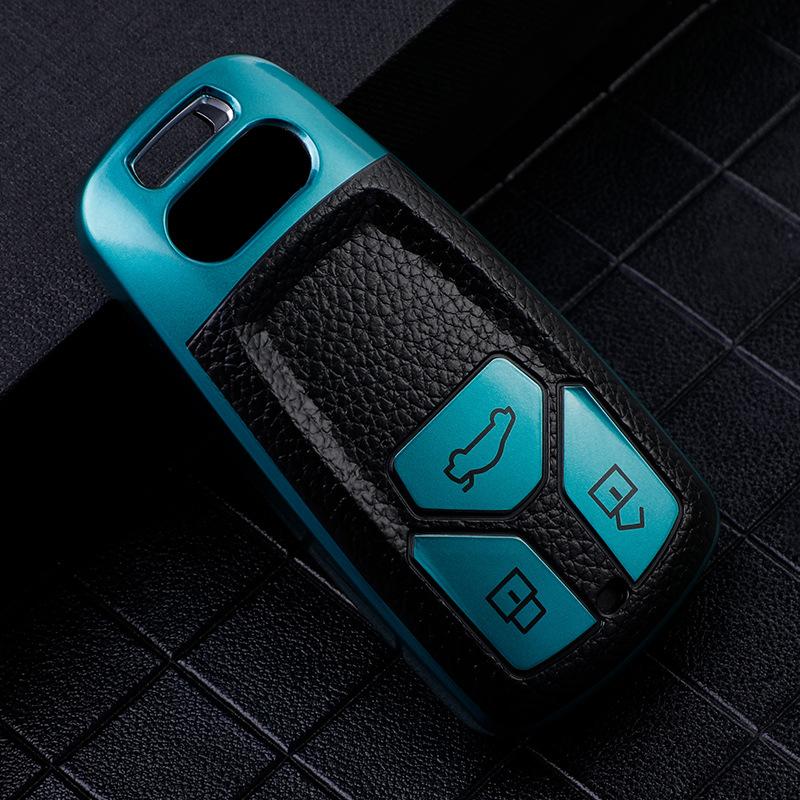 

Защитный чехол из ТПУ для A4, B9, A5, A6L, A6, S4, S5, S7, Q7, TT, TTS, RS Coupe и умного пульта автомобильного ключа - Чехол для ключа с аксессуарами-брелком