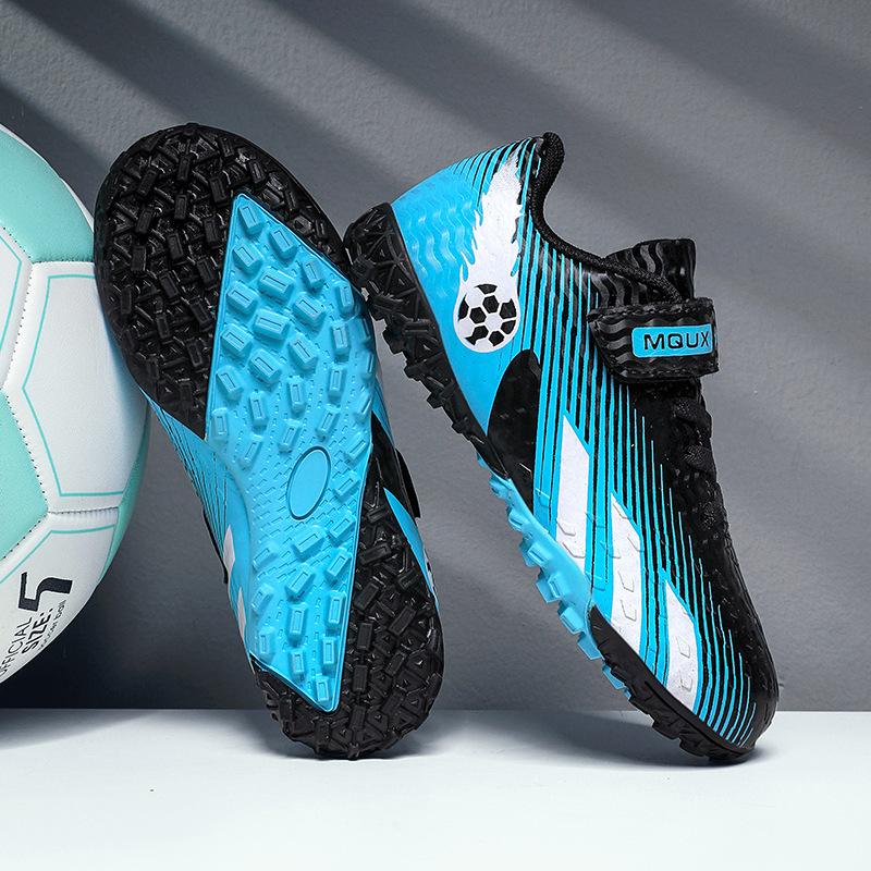 Boys' shoes autumn new girls' children's leather football shoes medium older boys and girls Velcro non-slip sneakers