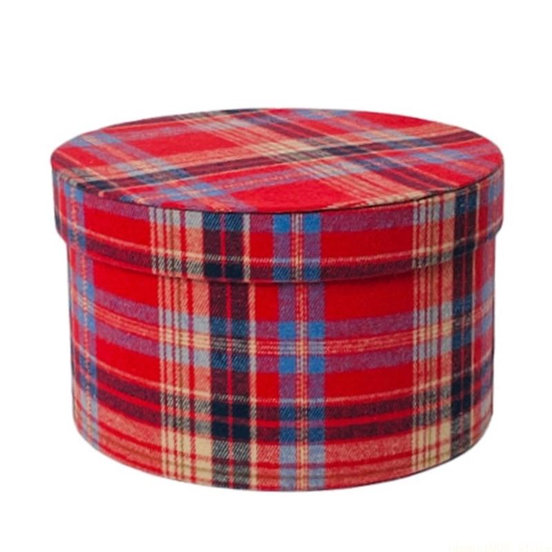 QX2E Round/Square Gift Box with Cover Flower Arrangement Bucket Decoration