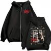 Re del Pop Michajackson Era Bad Felpa con Cappuccio e Zip Uomo Donna Harajuku Streetwear Giacca Felpa Pile Casual Zip-Up Pullover