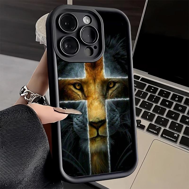 Phone Case for iPhone 17 Air 16E 15 16 Pro Max God Jesus Pray Cross Bible Cover 14 Plus 13 12 Mini Soft Shell Silicone Fundas