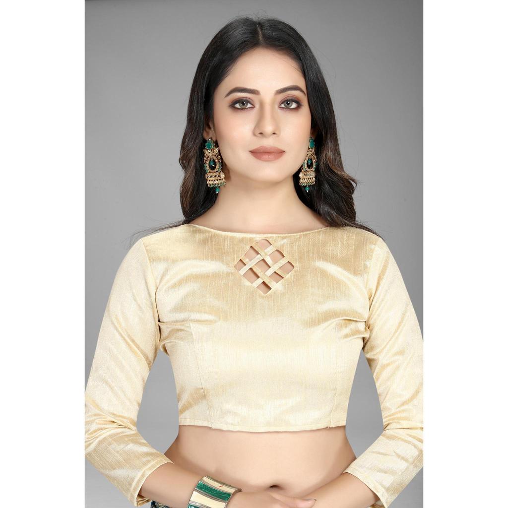 Trendiger neuer indischer traditioneller Vichitra Saree mit Spitzen- und Bordürenweberei