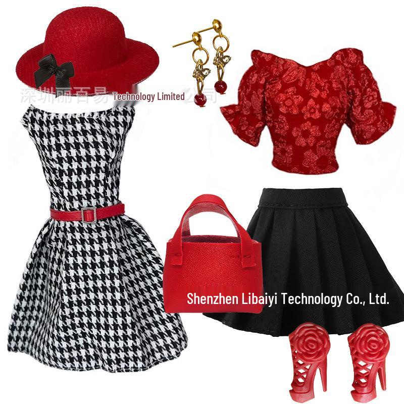 6-Point Jointed BJD 30cm Barbie Doll Clothes & Fashion Bag Set - Fairy Supermodel Xinyi Collection