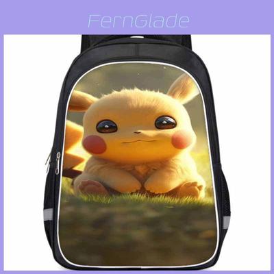 Sac à dos Pikachu grande capacité léger 3D en tissu Oxford pour enfants pour l'école