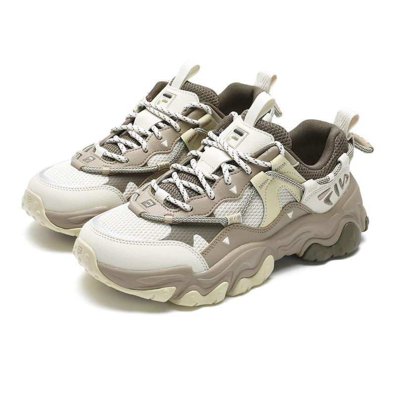 Fila Cat Paw 5th Generation Original Sneakers Retro Series Comfortable Low-Top Running Shoes Women sneakers White Gray Brown F12W442115FWG