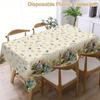 Vintage Easter Bunny Eggs Waterproof Tablecloth Holiday Party Decor Spring Floral Rectangle Table Cover Easter Decoration 2026