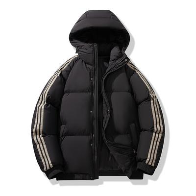 Neu Baumwolle gefütterte Herren Wintermantel mit Kapuze verdickte Baumwollkleidung Trendy Sport und Freizeit