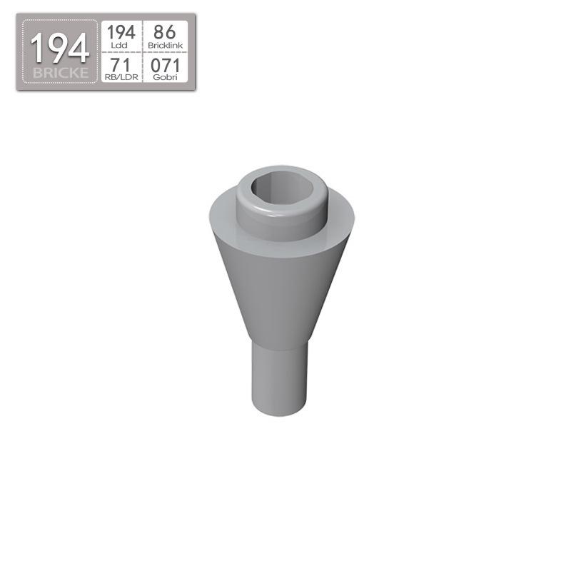 

BRICKE Conical Ice Cream Cone Bricks, LEGO-Compatible 11610 Bulk Educational DIY Building Blocks 50g (~223 pcs)