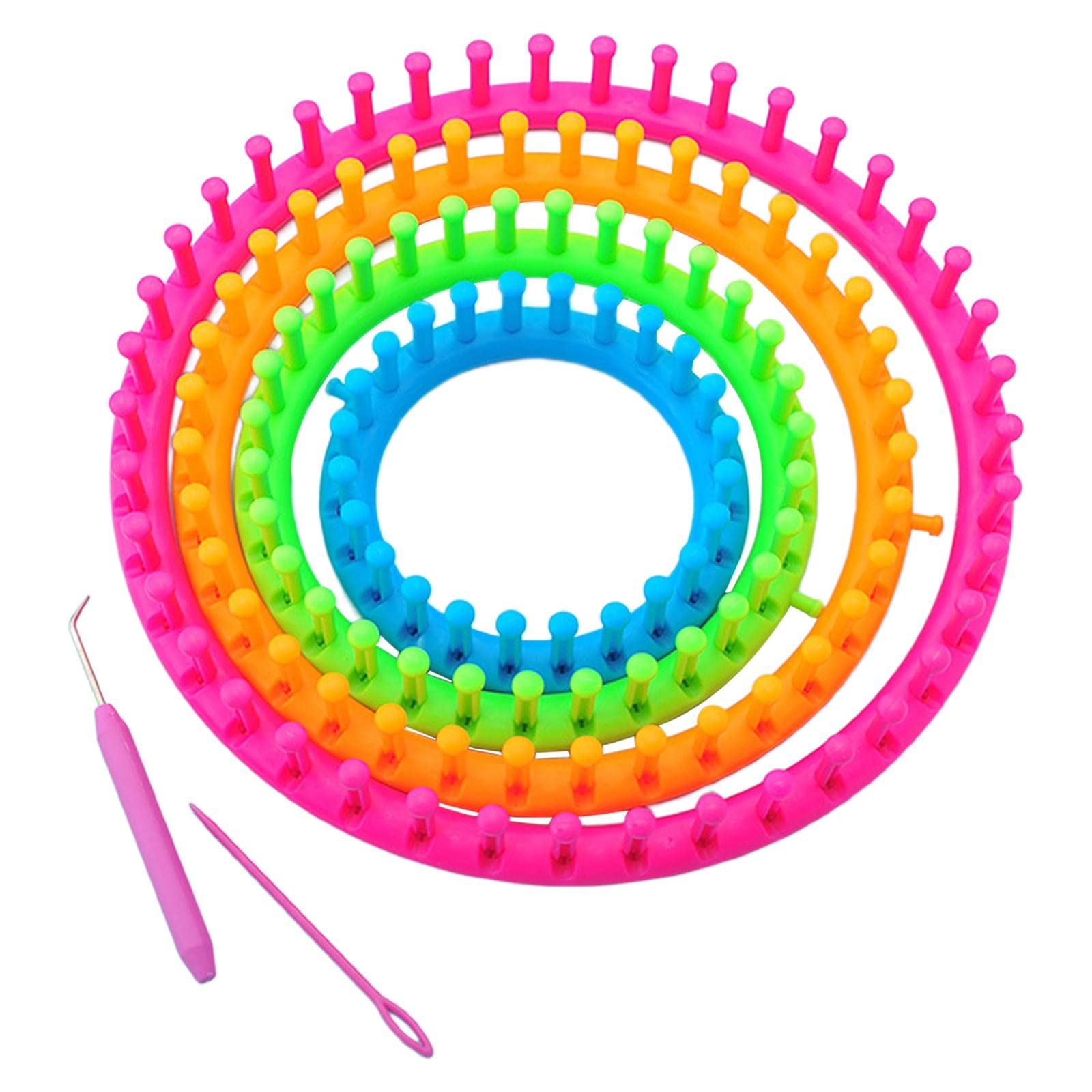 

DeeRace Кругловязальная машина Ткацкий станок Набор пряжи для рукоделия Набор для начинающих из 4 размеров,