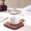 Microwaveable Graduated Borosilicate Glass Milk & Water Cup for Women
