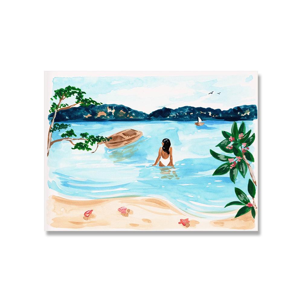 Morocco Art Print Fashion Boho Chic Illustration Posters Summer Tropical Wall Pictures Nude Feminine Canvas Painting Home Decor