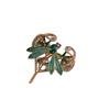 The Exquisite Green Dragonfly Brooch with Oil Drops Exudes A Sense of Luxury It Is A High-end Emerald Insect Brooch