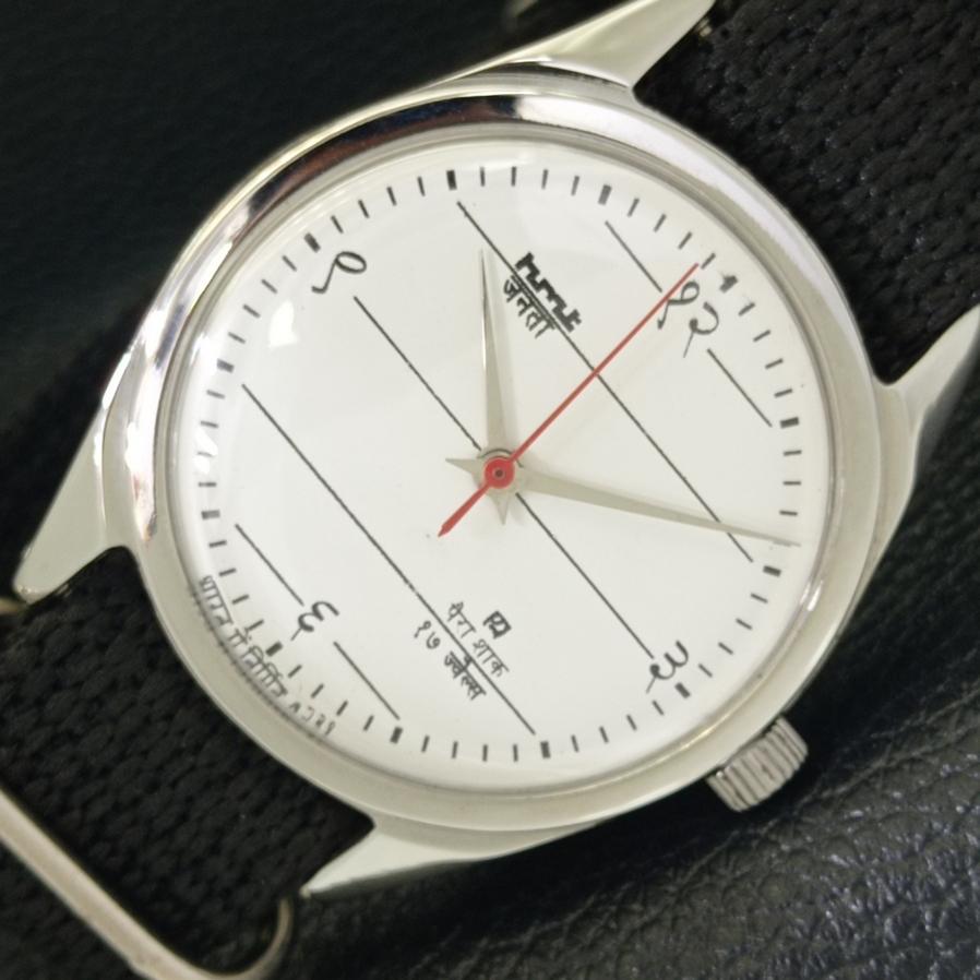 

HMT JANATA INDIAN HAND-WINDING MENS WHITE DIAL WATCH a430871-2 R104-a430871