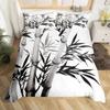 Bamboo Duvet Cover Set Queen Size Luxury Tree Print Bedding Retro Floral Quilt Cover Soft Breathable Bamboo Branches Design